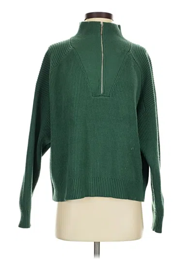 Pre-owned Mng Turtleneck Sweater In Green