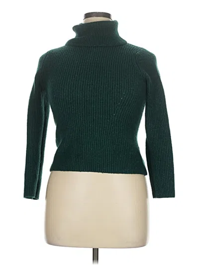 Pre-owned Mng Turtleneck Sweater In Green