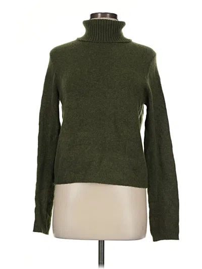 Pre-owned Mng Turtleneck Sweater In Green