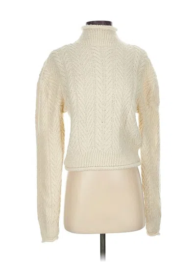 Pre-owned Mng Turtleneck Sweater In White