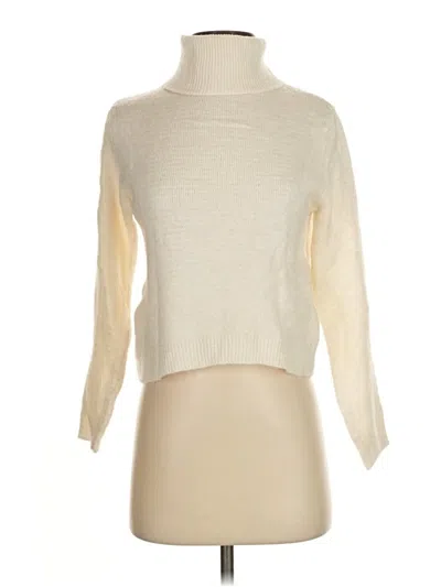 Pre-owned Mng Turtleneck Sweater In White