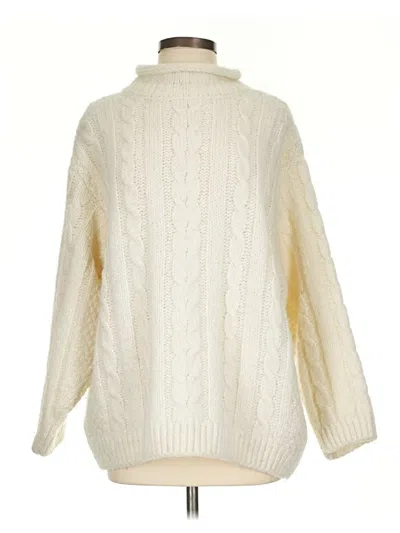Pre-owned Mng Turtleneck Sweater In White