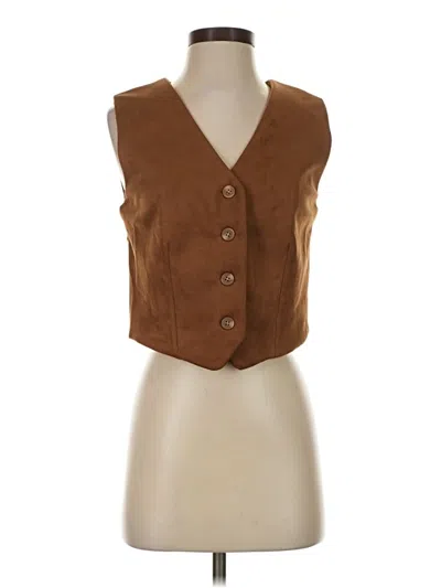 Pre-owned Mng Vest In Brown