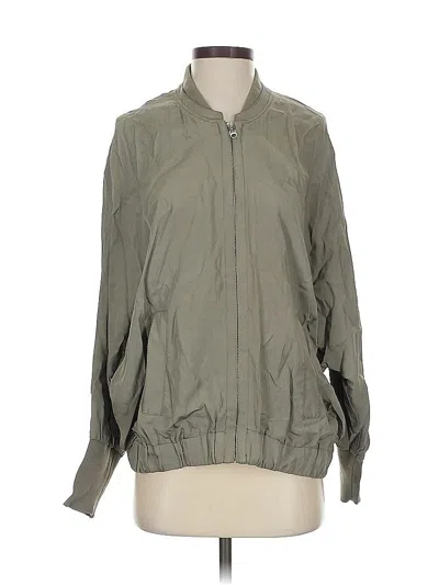 Pre-owned Mng Windbreaker Jacket In Green