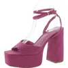 Mng Womens Ankle Strap Square Open Toe Platform Sandals