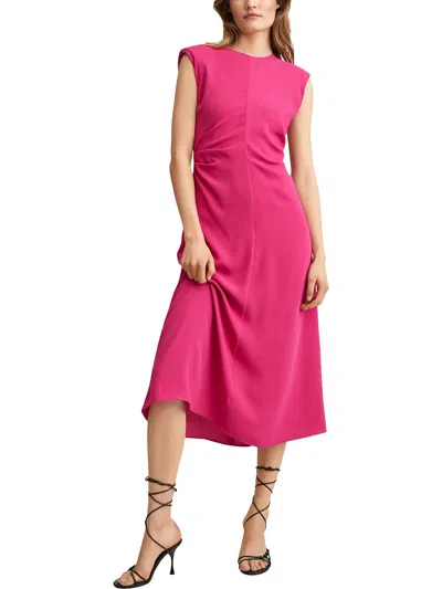 Mng Womens Business Midi Sheath Dress In Pink