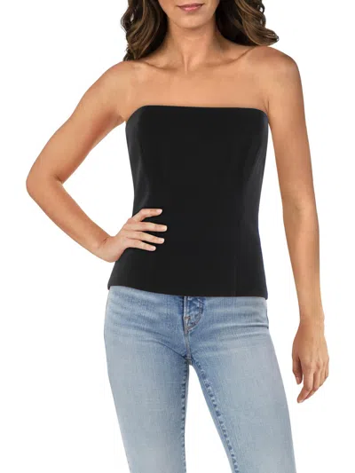 Mng Womens Corset Back Zipper Strapless Top In Black