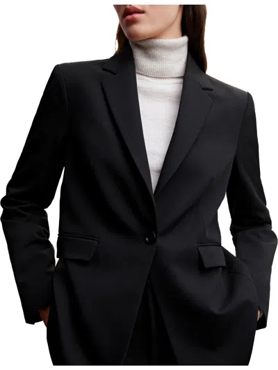 Mng Womens Suit Separate Office Wear Open-front Blazer In Black