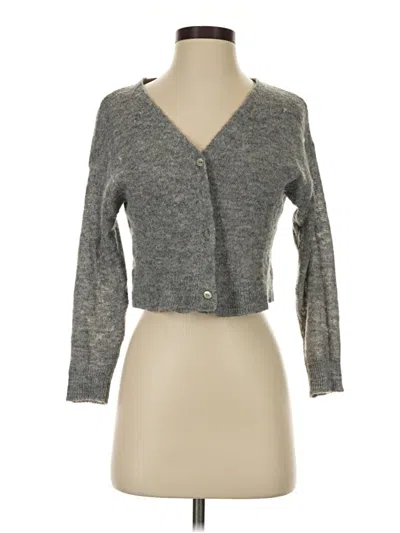 Pre-owned Mng Wool Cardigan Sweater In Gray