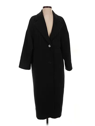 Pre-owned Mng Wool Coat In Black