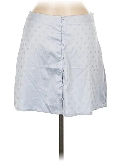 Pre-owned Mni Los Angeles Casual Skirt In Silver