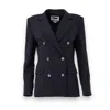 Mnk Atelier Doubled-breasted Blazer In Black