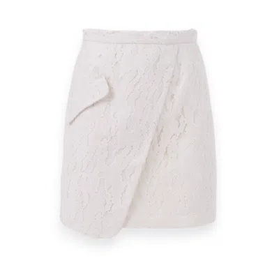Mnk Atelier Lace Skirt In White