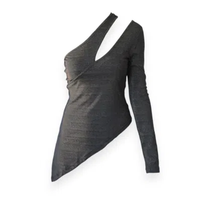 Mnk Atelier Metallic Top In Black