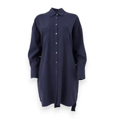 Mnk Atelier Shirt Dress In Navy