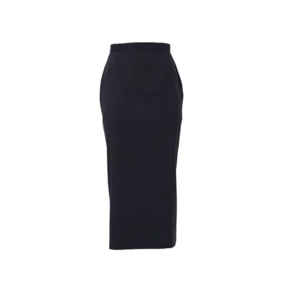 Mnk Atelier Women's Iris Tailored Long Column Skirt Black