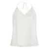 Mnk Atelier Women's Multi Tie Suede-satin Cami Top - White In White