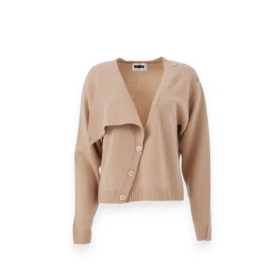 Mnk Atelier Women's Neutrals Helori Knit Rws Merino Wool Cardigan Top Biscuit In Brown