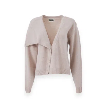 Mnk Atelier Women's Neutrals Helori Knit Rws Merino Wool Cardigan Top Oat In Pink