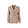 Mnk Atelier Women's Neutrals Yves Wool Double-breasted Blazer Dark Beige In Beige