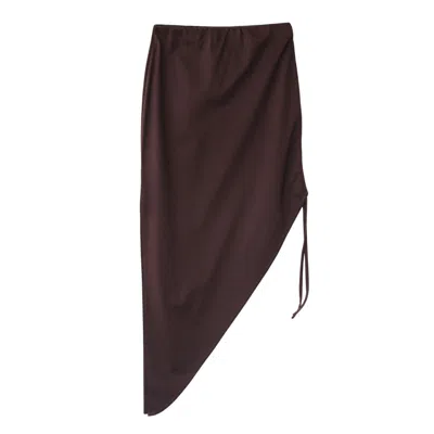 Mnk Atelier Women's Renée Brown Adjustable Organic Cotton Skirt