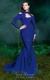 Mnm Couture 1200 Fitted Long Mermaid Formal Evening Dress In Blue