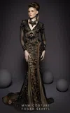 Mnm Couture 2468 Fitted Lace Long Formal Evening Dress In Black