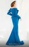 Mnm Couture 2540 Fitted Long Mermaid Formal Dress In Blue