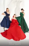 Mnm Couture 2558 Ball Gown Long Formal Pleated Dress In Multi