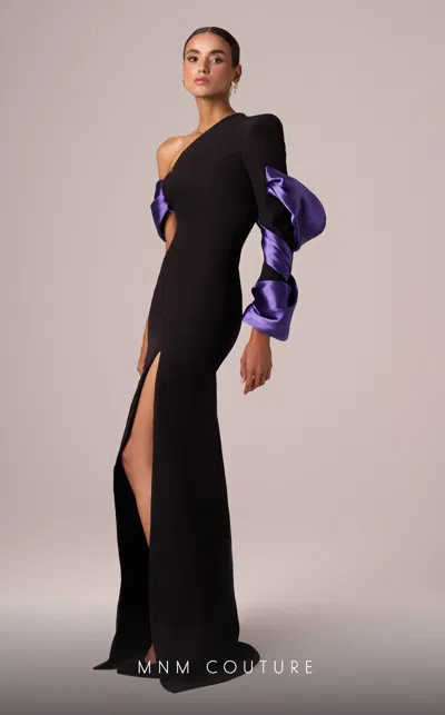 Mnm Couture E0067 Fitted Formal Long Evening Dress In Purple