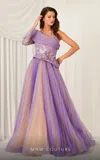 Mnm Couture F02807 Ball Gown Long Formal Pleated Evening Dress In Multi