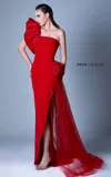 Mnm Couture G1096 Long Fitted Formal Slit Prom Dress In Red