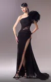 Mnm Couture G1618 Fitted Long Formal Detachable Skirt  Prom Dress In Black