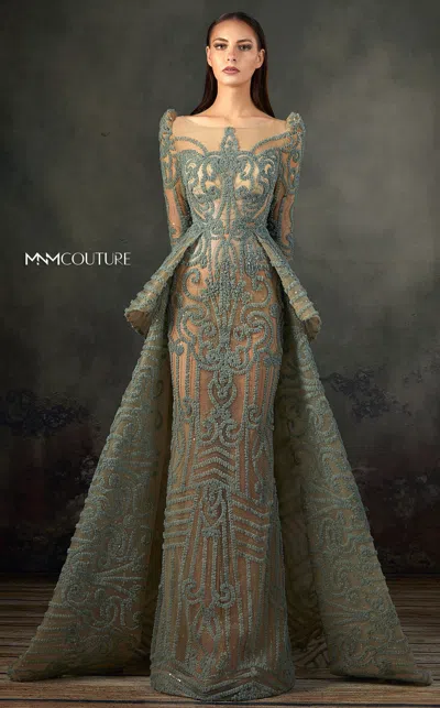 Mnm Couture K3715 Aqua 0 Sale In Gray