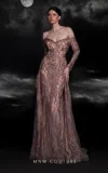Mnm Couture K4121 Fitted Long Formal Evening Dress In Gold