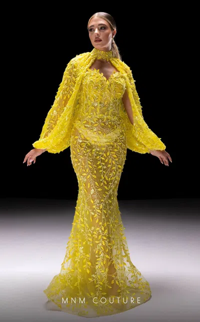 Mnm Couture K4231 Sequin Fitted Formal Long Evening Dress In Gold