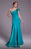 Mnm Couture N0543 Fitted Evening Gown Long Formal Dress In Blue