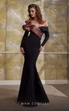 Mnm Couture N0566 Two Tone Mermaid Fit Long Evening Dress In Multi
