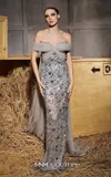 Mnm Couture N0652 Prom Long Formal Sequin Dress In Gray