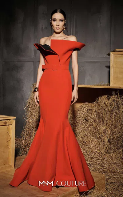 Mnm Couture N0661 Formal Long Mermaid Prom Dress In Red