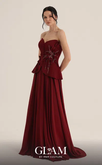 Mnm Couture O07815 In Burgundy