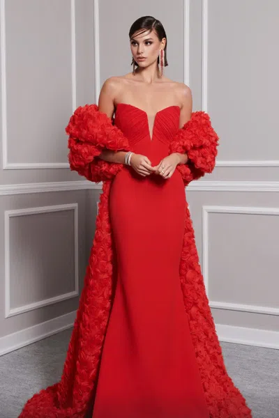 fall wedding guest dresses burgundy Embellished Cape Dress