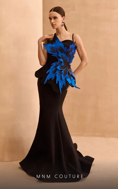 Mnm Couture V07440 Long Formal Mermaid Evening Prom Dress In Black