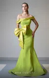 Mnm Couture V07546 Prom Long Mermaid Fit Evening Formal Dress In Green