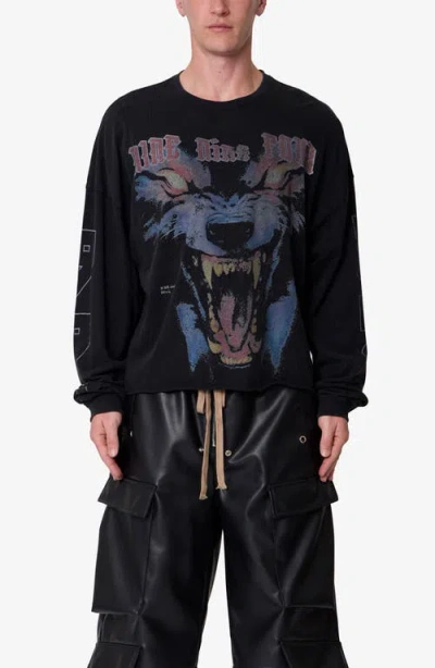 Mnml 994 Wolf Oversize Cotton Graphic T-shirt In Black