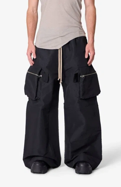 Mnml Baggy Rave Zip Cargo Pants In Black
