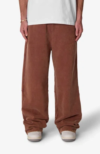 Mnml Boxing Oversized Cotton Fleece Sweatpants In Orange
