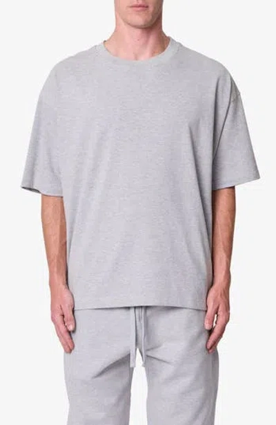 Mnml Boxy Cotton T-shirt In Marled Grey