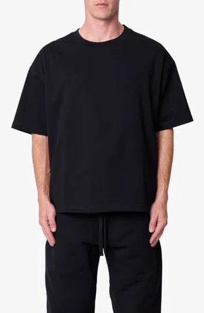 Mnml Boxy Heavy Cotton Jersey T-shirt In Black