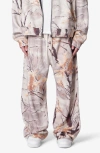 Mnml Camo Print Ultra Baggy Cotton Fleece Sweatpants In Multi